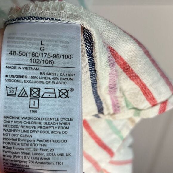 Gap Linen Blend Striped Sundress Size Large - Picture 6 of 6